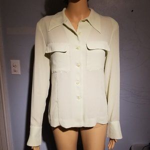 Jones New York pastel pastel green shirt size 6